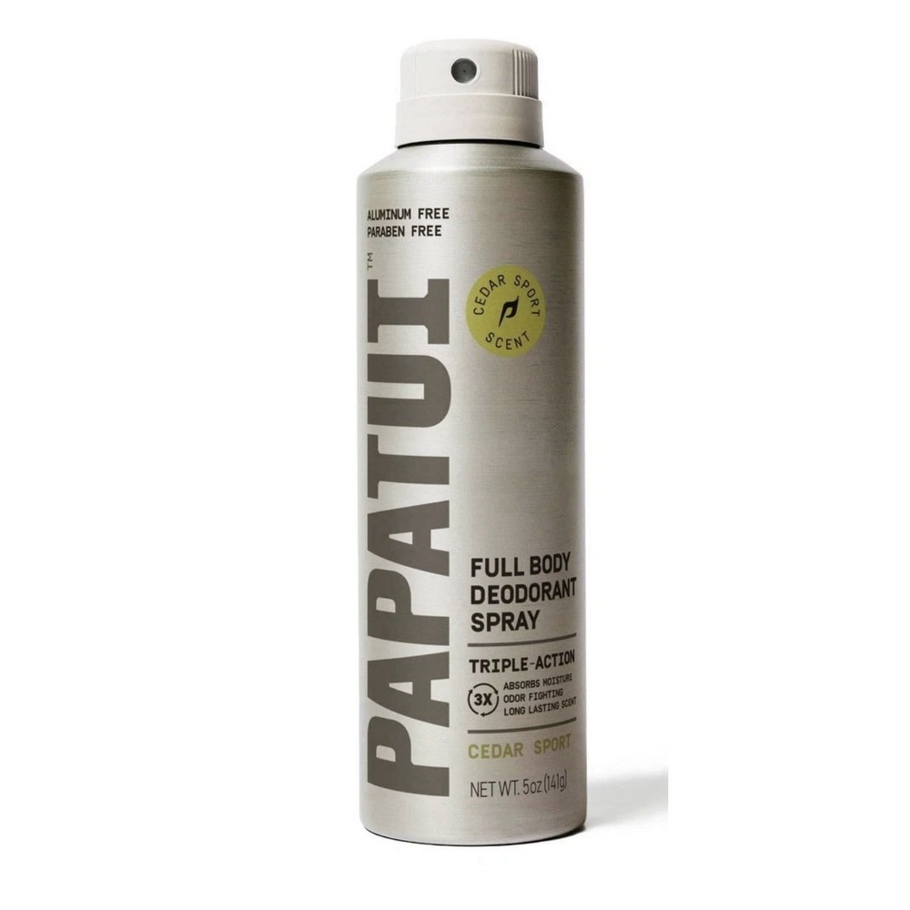 Papatui Men's Aluminum-Free Odor Protection Deodorant Spray -‎ Cedar Sport - 5oz